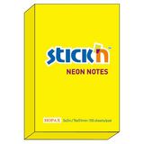 Hopax Notes autoadeziv 76 x 51 mm, 100 file, Stick'n - galben neon