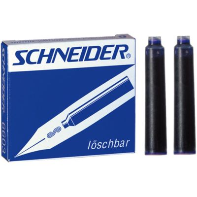 Patroane cerneala Schneider, 6buc/set - negru