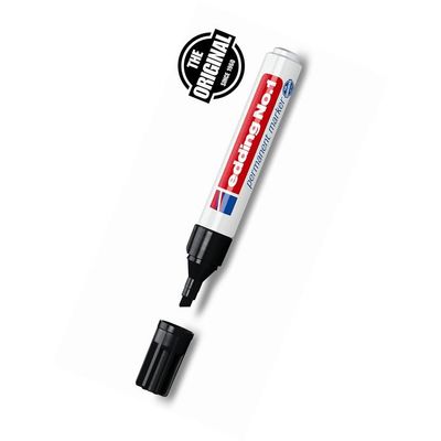 Marker permanent Edding No. 1, 1 - 5 mm, negru - Pret/buc