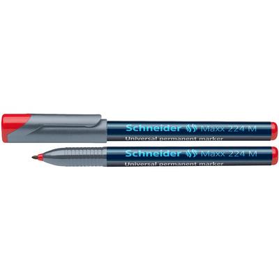 Universal permanent marker SCHNEIDER Maxx 224 M, varf 1mm - rosu