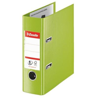 Biblioraft A5, plastifiat PP/PP, margine metalica, 75 mm, ESSELTE - verde vivida