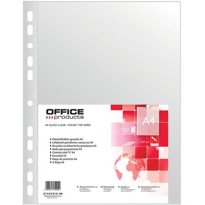 Folie protectie pentru documente A4, 40 microni, 100folii/set, Office Products - transparenta