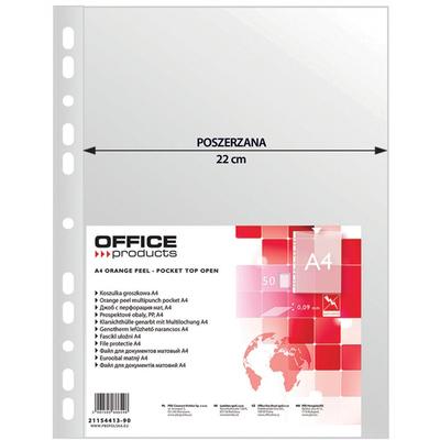 Folie protectie pentru documente A4, 90 microni, 50/set, Office Products Maxi - transparenta