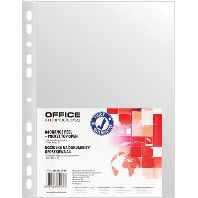 Folie protectie pentru documente A4, 30 microni, 100folii/set, Office Products - transparenta