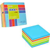 Hopax Cub notes autoadeziv 76 x 76 mm, 400 file, Stick"n - neon/pastel asortate