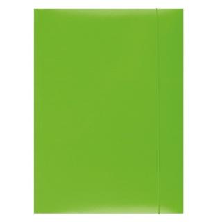 Mapa din carton plastifiat cu elastic, 300gsm, Office Products - verde