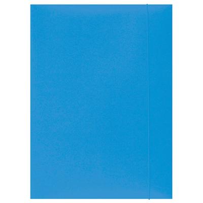 Mapa din carton plastifiat cu elastic, 300gsm, Office Products - bleu