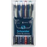 Schneider Roller cu cerneala SCHNEIDER One Business, ball point 0.6mm, 4 culori/set - (N,R,A,V)