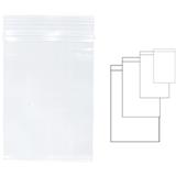 Kangaro Pungi plastic cu fermoar pentru sigilare,  60 x  80 mm, 100 buc/set, KANGARO - transparente