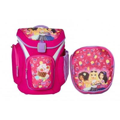 Ghiozdan scoala Explorer + sac sport, LEGO Core Line - design roz Friends Cupcake