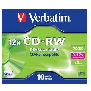 Verbatim CD-RW [ 700MB, 12x, jewel case, 10 bucati ]