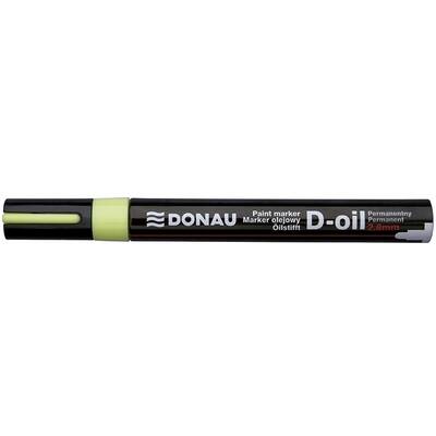 Marker permanent cu vopsea Donau, varf rotund, 2.8 mm, galben