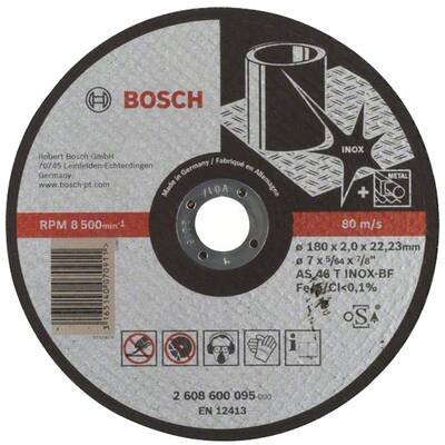 BOSCH Expert for Inox - Disc taiere inox, 180x22.2x2 mm, Se livreaza multiplu de 25, Pret/Bucata