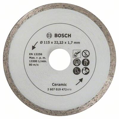 BOSCH 2607019471 - Disc diamantat de taiere continuu, 110x22.2x1.7 mm, taiere uscata, Se livreaza multiplu de 5, Pret/Bucata