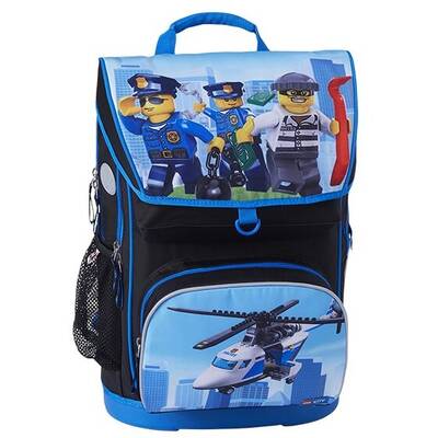 Ghiozdan scoala Maxi + sac sport LEGO Core Line - design City Police Chopper