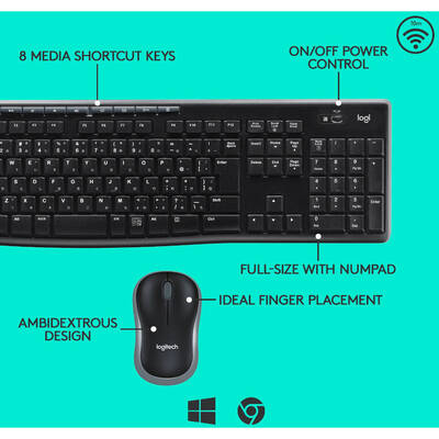 LOGITECH delistate-tastatura + mouse MK270 Wireless