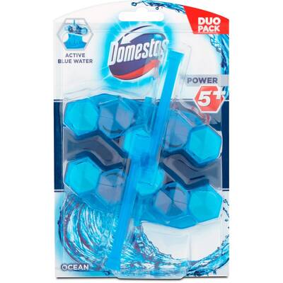 Domestos Power 5+ Blue Water Odorizant Toaletă Ocean 2x53g