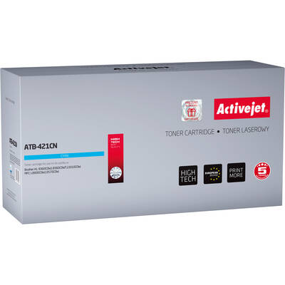 Toner imprimanta ACTIVEJET Compatibil ATB-421CN for Brother printer; Brother TN-421C replacement; Supreme; 1800 pages; cyan