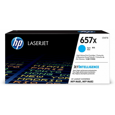 Toner imprimanta HP 657X Cyan