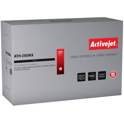 Toner imprimanta Activejet ATH-260NX pentru imprimanta HP; Compatibil HP CE260X; Suprem; 17000 pagini; negru