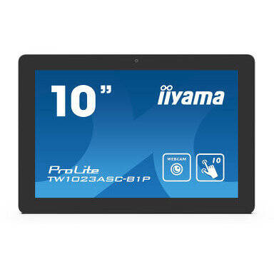 Ecran Interactiv IIyama ProLite TW1023ASC-B1P Touchscreen 10.1 inch WXGA IPS 25 ms 60 Hz Webcam