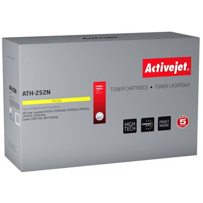 Toner imprimanta ACTIVEJET Compatibil ATH-252N pentru imprimanta HP; HP 504A CE252A, înlocuire Canon CRG-723Y; Suprem; 7000 pagini; galben