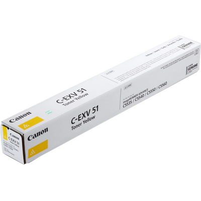 Toner imprimanta Cartus toner C-EXV51Y galben Canon original 60000 pagini