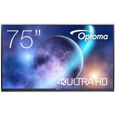 OPTOMA Tabla interactiva 5752RK, 75, 4K UHD, Procesor Quad Core A73, 4GB RAM, 32GB, Android 9.0"