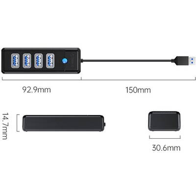 Orico dublat-PW4U-U3 Negru