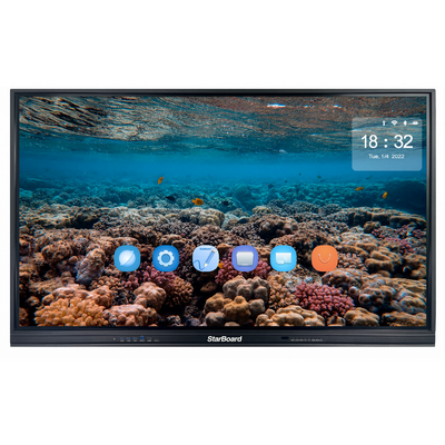 Ecran Interactiv StarBoard SmartBoard QS1-65AOC, Diagonala 65" 4K, 4GB RAM, 32GB Storage, sistem de operare Andoid 11, 45cd/m2, constast 5000:1