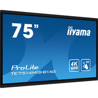 Ecran Interactiv IIyama 189.3 cm 75" TE7514MIS-B1AG 16:9 M-Touch 4xHDMI+USBC