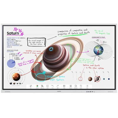 Tabla Interactiva Flip Pro 85" WM85B, Ultra HD (3840 x 2160), HDMI, DisplayPort, Wi-Fi, Touchscreen (Negru)