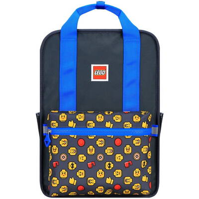 LEGO Rucsac Casual Tribini Fun Large - design Heads and Cup - albastru