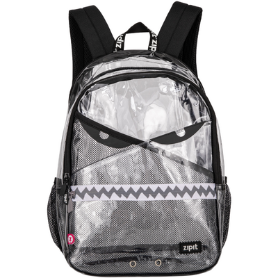 ZipIT Rucsac Razor cu 2 compartimente + 1 compartiment cu incuietoare - Transparent