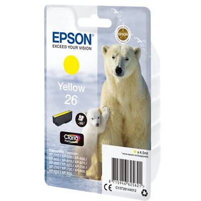 Cartus Imprimanta Epson C13T26144012 Claria Premium Yellow