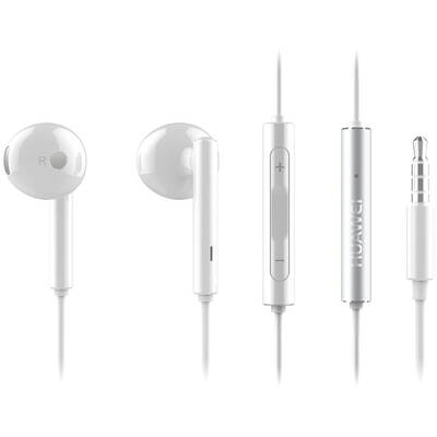 Casti Audio Jack Cu Microfon - Huawei (AM115) - White (Bulk Packing)