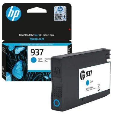 Cartus Imprimanta Cartus cerneala HP 937 Cyan Original Ink Cartridge 4S6W2NE