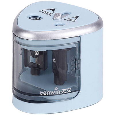 Double Hole Pencil Sharpener Tenwin 8004-2 Battery (blue)