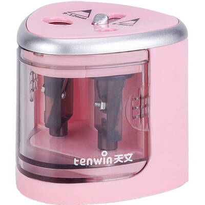 Double Hole Pencil Sharpener Tenwin 8004-3 Battery (pink)