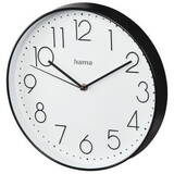 HAMA "Elegance" Wall Clock, diameter 30 cm, quiet, black/white