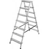 Brennenstuhl Aluminium Stepladder, double sided 7 steps, 1.46 m, durable up to 150 kg