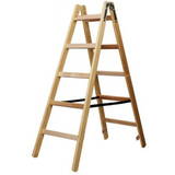 Brennenstuhl Wooden Stepladder, 2 x 5 rungs, 1.32 m, durable up to 150 kg