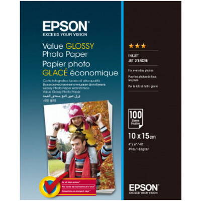 Hartie Foto Epson Value Glossy Photo Paper 10x15 100 Sheet